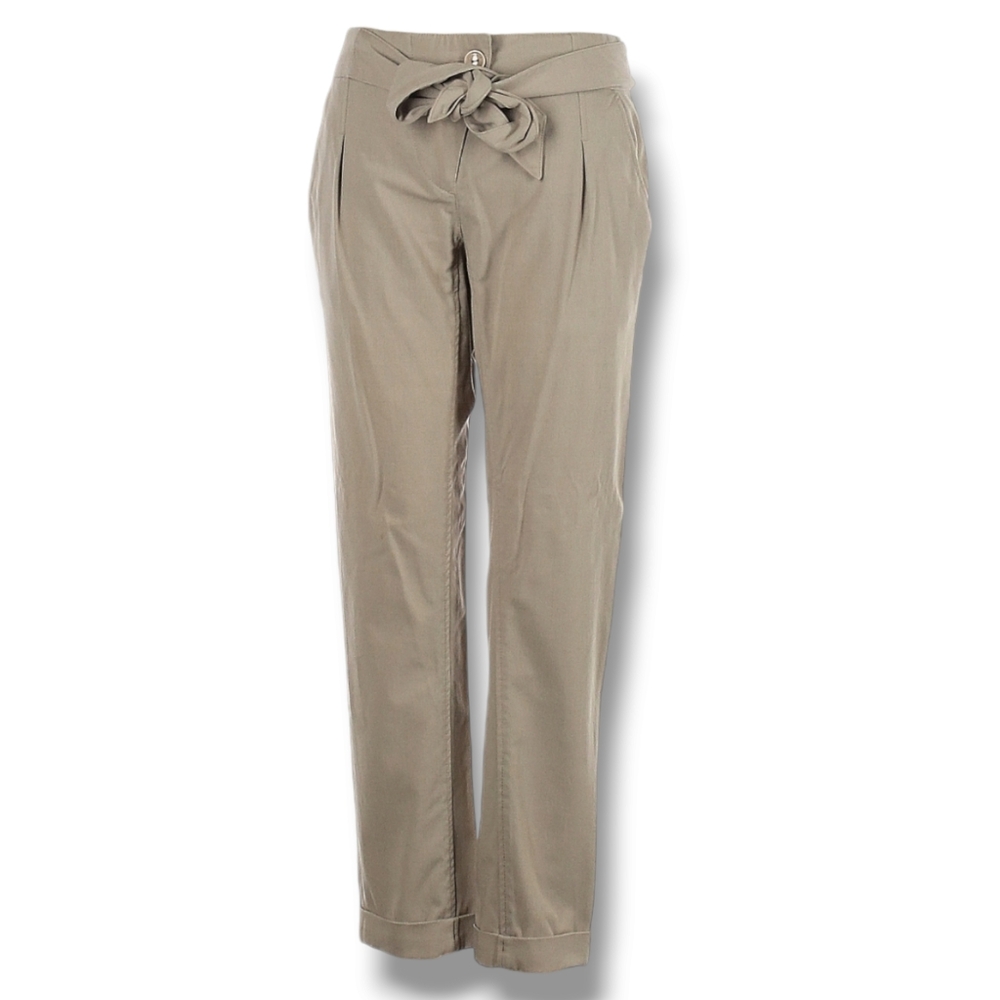 Dante 6 Khaki Pants Womens Size 1 Tie-Front Tan Pockets Preppy‎ Academia